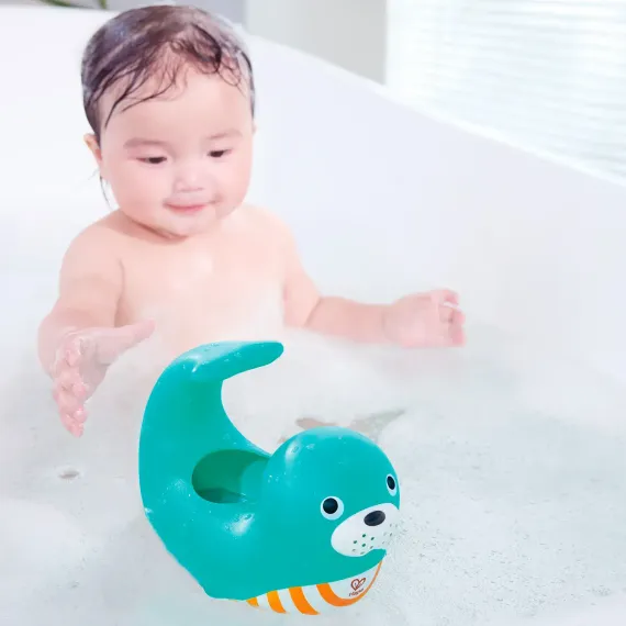 Игрушка для купания Hape Ай-да купаться Тюлень лейка E0223_HP