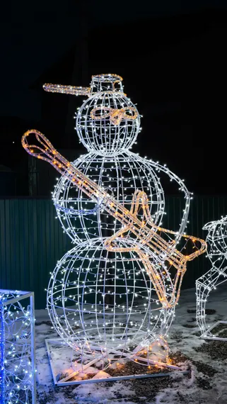 Фигура объёмная светодиодная «Снеговик»