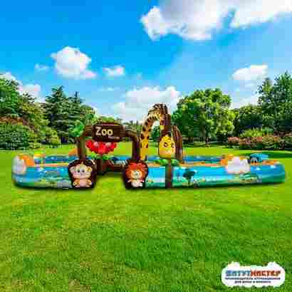 Автодром надувной «Сафари-парк» детский, 12×10×2,5 м