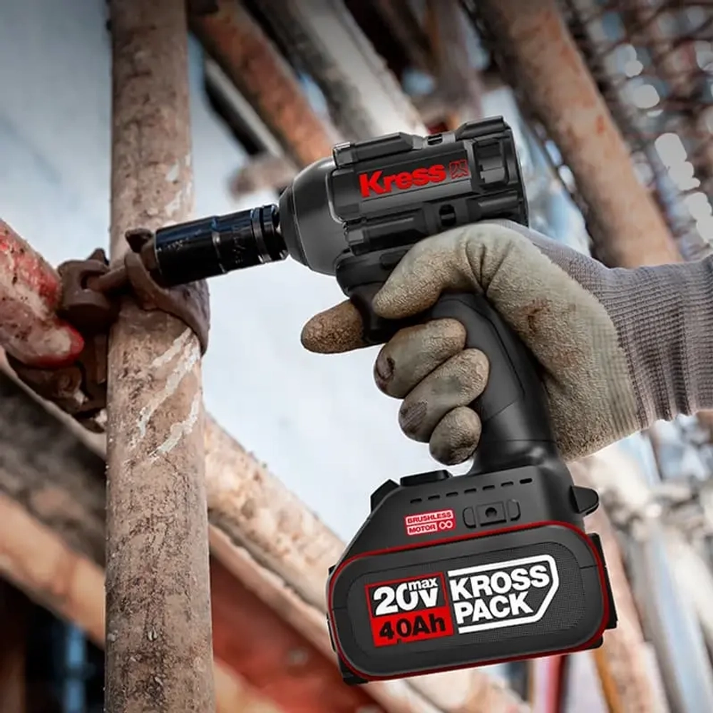 Kress KU272.2 аккумуляторный ударный гайковерт (2 x 4 Ач, ЗУ)