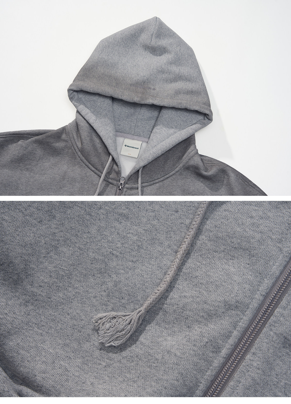 Худи женский Nothomme Monterest vintage washed irregular tie-dye fleece-lined split hoodie