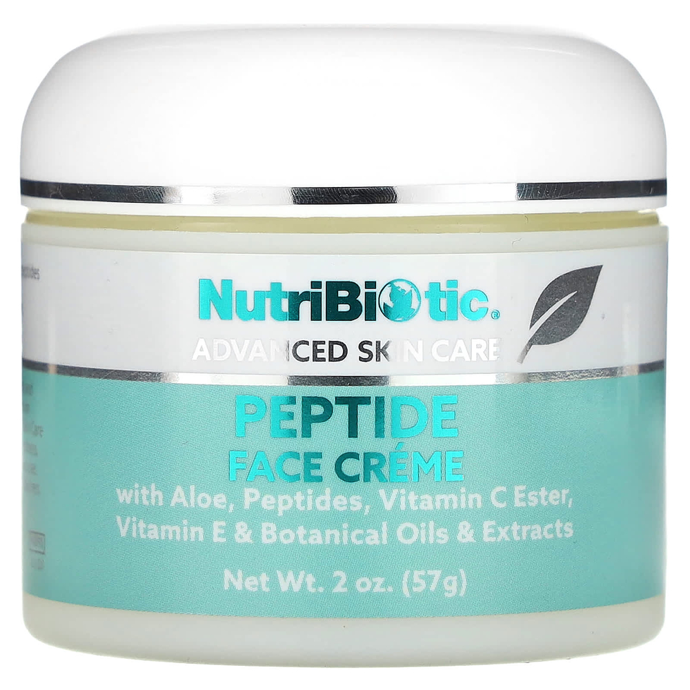 NutriBiotic, улучшенный уход за кожей, пептидный крем для лица, 57 г (2 унции)