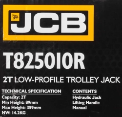 Домкрат подкатной гидравлический 2т JCB JCB-T825010R