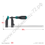 KRAFTOOL MF-300/080 80х300 мм, Струбцина F (32011-080-300)