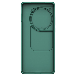 Чехол зеленого цвета (Deep Green) с защитной шторкой для камеры от Nillkin на Oneplus 12, серия CamShield Pro Case