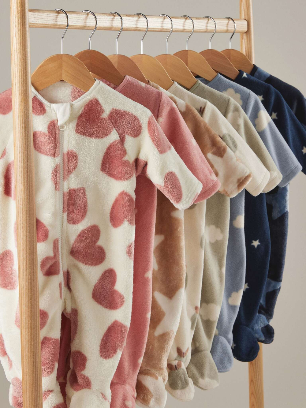 Комбинезон флисовый для малышей Next K79-436, Молочный, Розовый