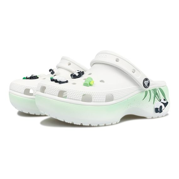 Crocs Classic Platform Clog 'White Green'