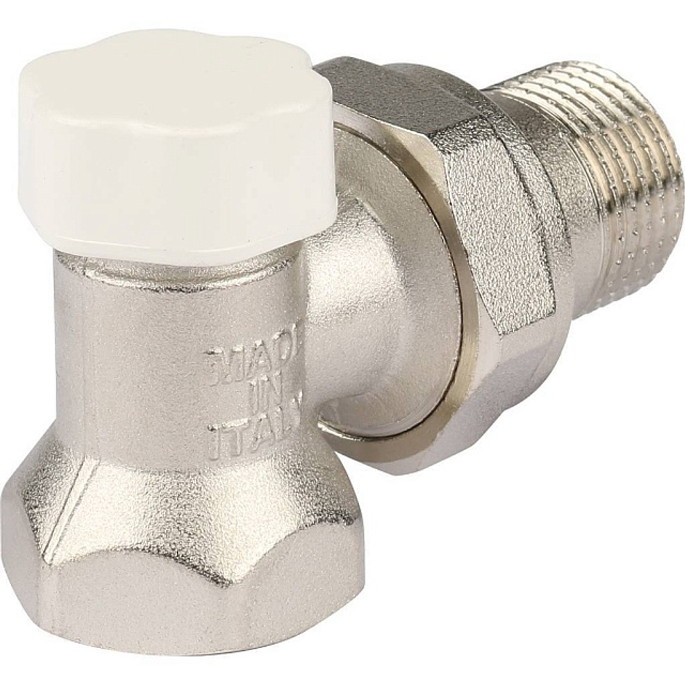 Клапан балансировочный угловой STOUT - 1/2" (ВР/НР-американка, PN10, Tmax 120°C)