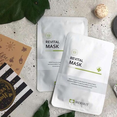 Merikit Тканевая маска возрождение кожи - MERIKIT Sheet Mask - Revital, 1 шт