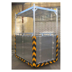 Люлька подвесная алюминиевая MEGAL ЛПА - 4/1 с защитным демпфером сигнального цвета