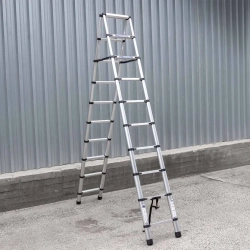 Стремянка телескопическая алюм. бытовая 2.9м (10+10 ступ.) Scheppach Sch-UP290-2