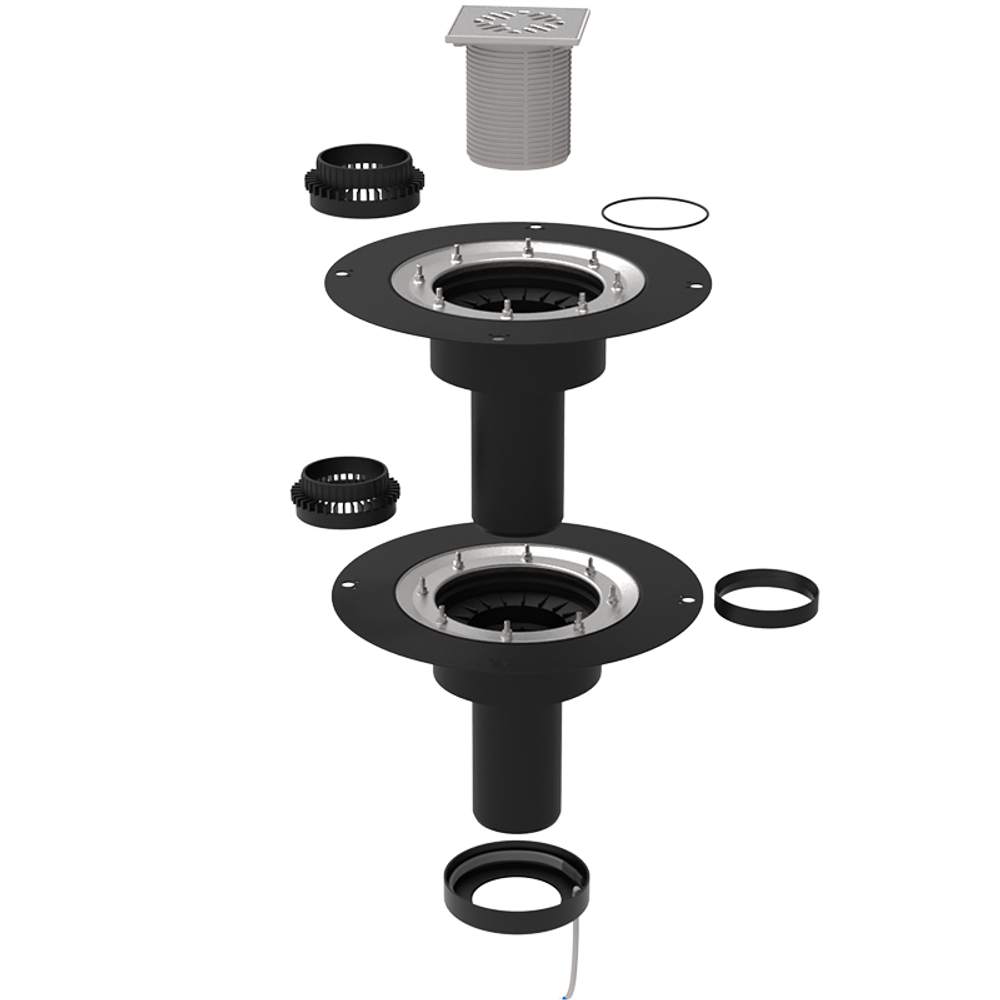 ТП-10.У.100/4-Э Воронка для эксплуатируемой кровли Dn110 с обогревом