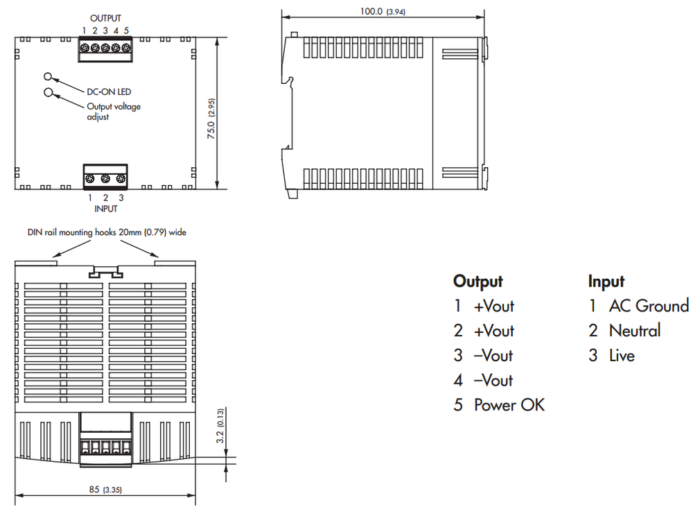 Преобразователь AC-DC сетевой TRACO POWER TCL 120-124