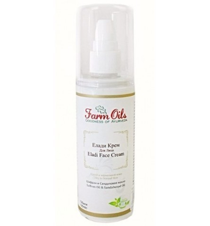 АКЦИЯ Крем для лица Farm Oils EladiFace Cream Шафран и Сандаловое масло для нормальной и жирной кожи, 125 мл