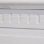 Кровать 180х200 Боцен двуспальная из натурального дерева, белая