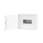 Щиток 8 мод настенный FRAME, белый с прозрачной дверцей, с 2 шинами PEN на 6 и 8 отв.