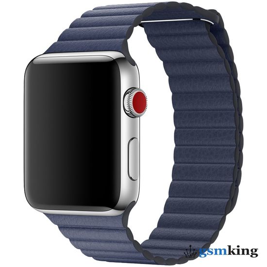 Apple Leather Loop for Apple Watch 42|44|45|49mm Midnight Blue (Тёмно-синий) MLHL2ZM/A