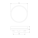 Светодиодная лампа GX53 LED PC 15W 3300K BLGX5313