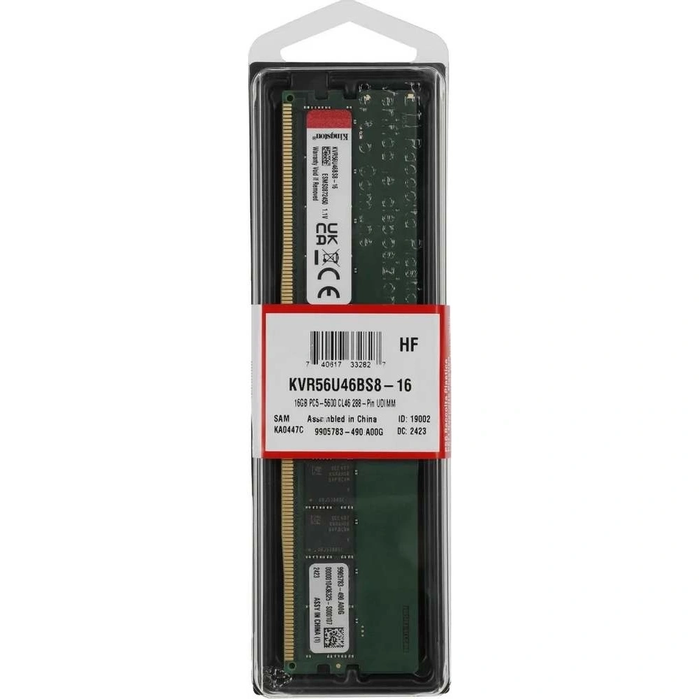 Память оперативная DDR5 Kingston 16GB 5600MHz DIMM (KVR56U46BS8-16)