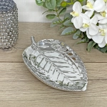 Подставка керамическая «GOLD Podarok», листок, цвет серебро, 20,5*13см (упаковка индив. пленка)