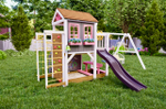Детский домик с качелями "Прованс - спорт плюс"
