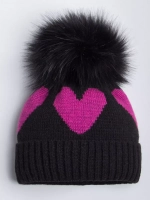 Шапка для девочки зимняя вязаная с помпоном