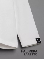 Белый лонгслив оверсайз для школы