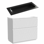 Тумба с раковиной Sancos FOLK Floor FL100FW/CN7013MBwx 100 Bianco