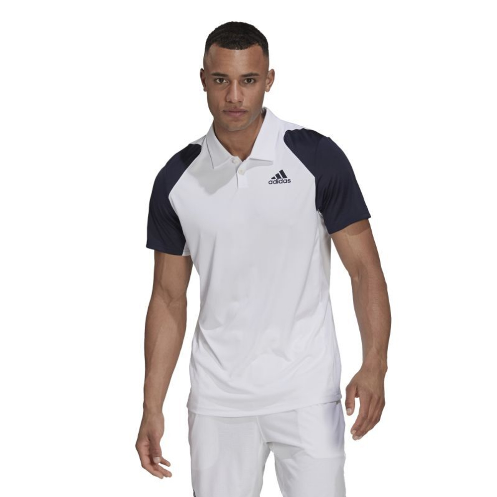 Мужское поло теннисное Adidas Club Polo - white/legend ink