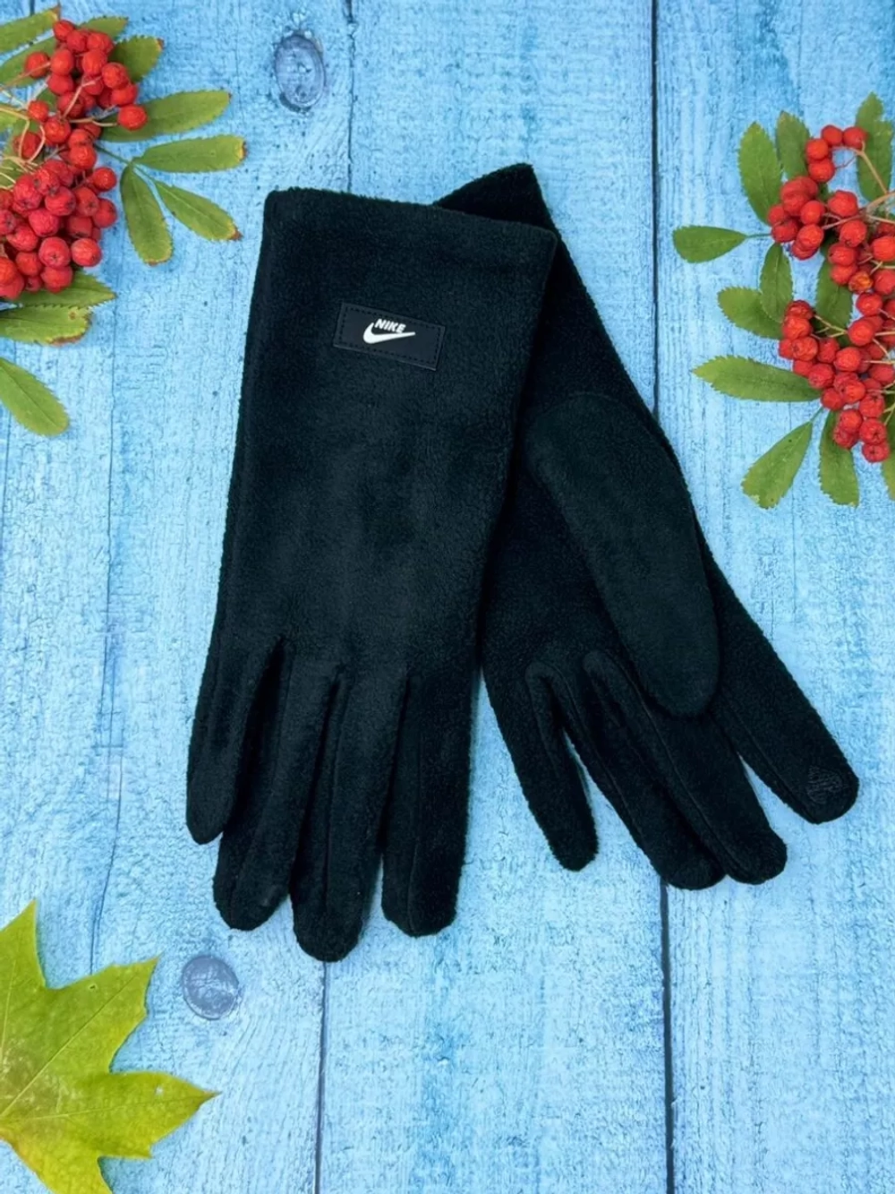 тёплые флисовые перчатки мягкие зимние удобные