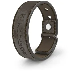 Кожаный браслет Москвёнок STYLE тёмно-коричневый (проход + питание)