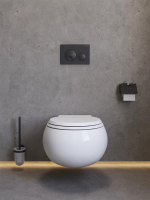 Унитаз подвесной безободковый с сиденьем и смывом TORNADO CEZARES GRANDE-TOR CZR-308-TH-TOR/SC