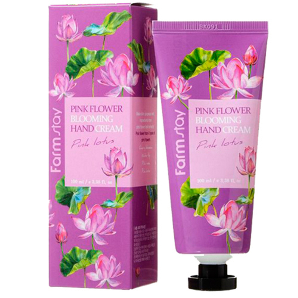 [Farm Stay] Pink Flower Blooming Hand Cream Pink Lotus - Крем для рук с экстрактом лепестков розового лотоса, 100 мл