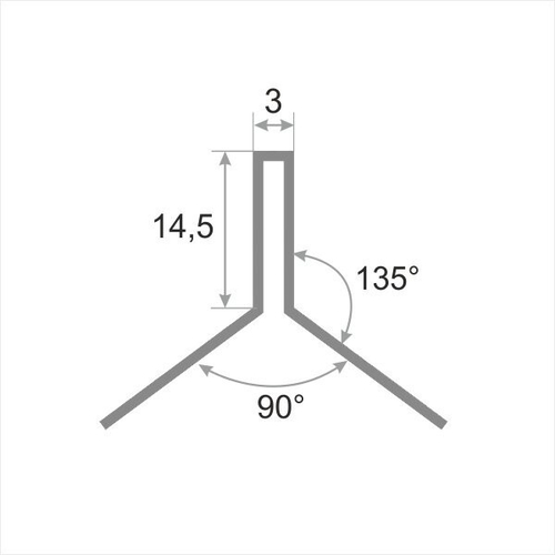 СПМ 14,5мм "ПО" 2,7м Серебро глянец Браш "Мерседес" стальной