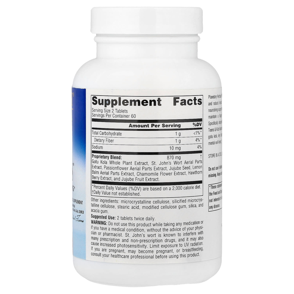 Planetary Herbals, Positive Teens & Kids™, 120 таблеток