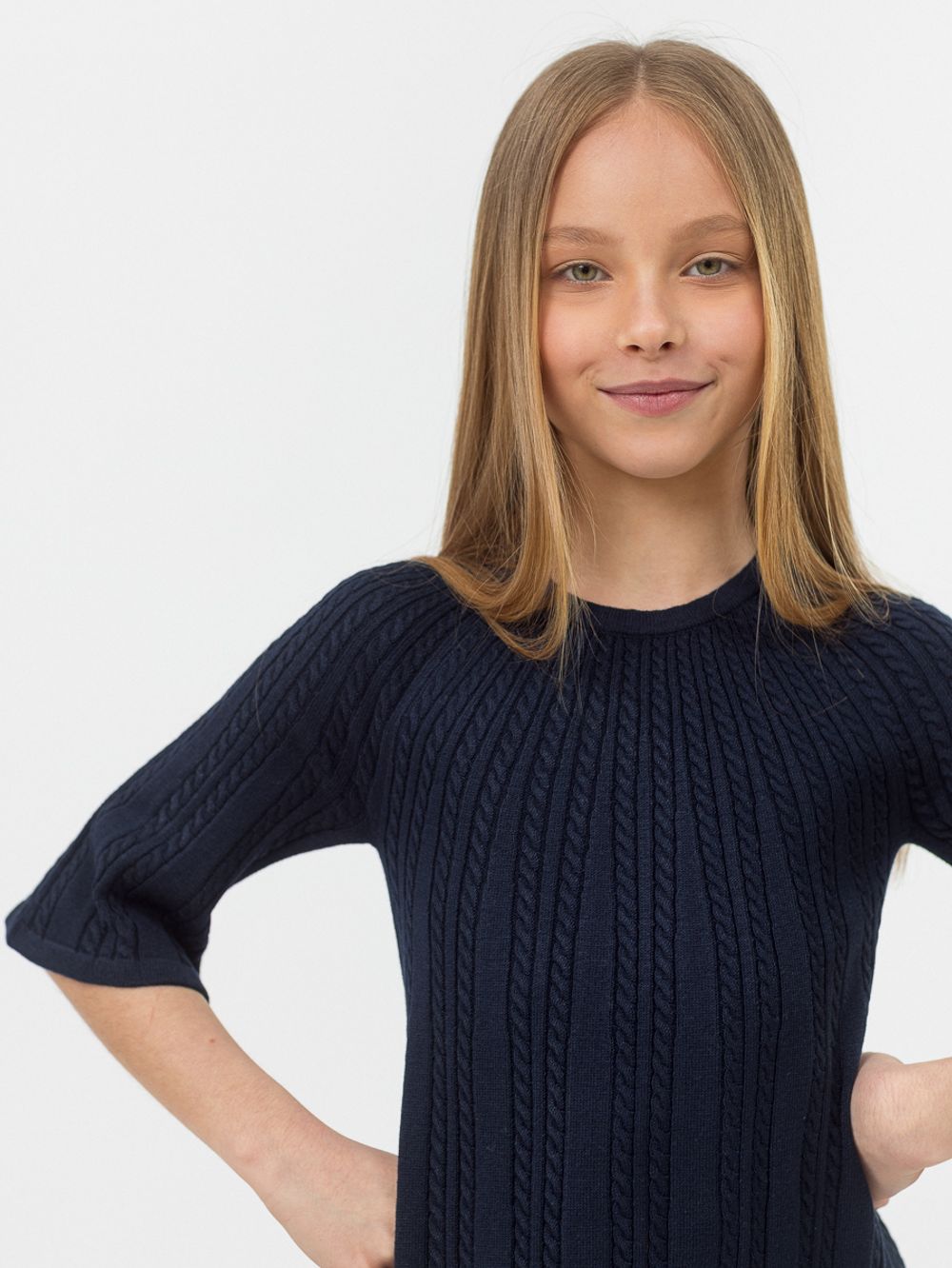 Платье для девочки AT445 синий