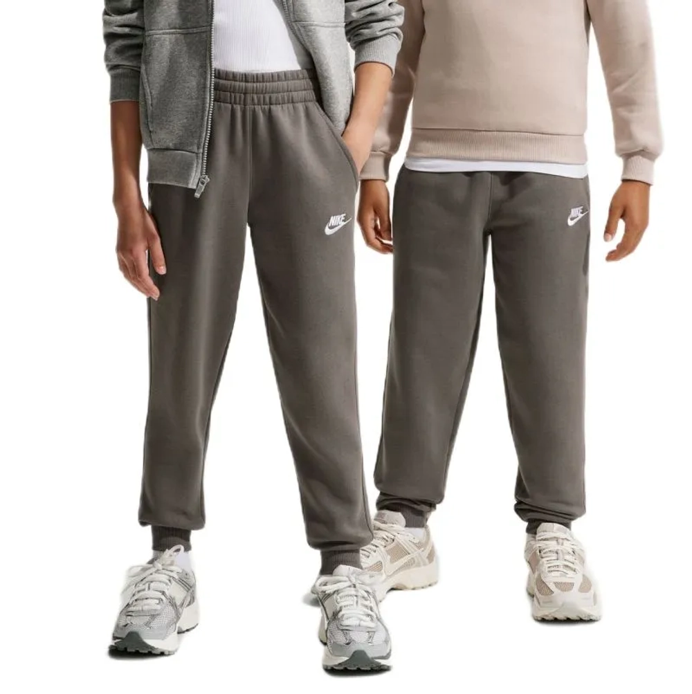 Брюки для девочки теннисные Nike Kids Club Fleece - cave stone/white