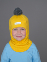 Шлем весенний/осенний вязаный (Горчица) ЧИП