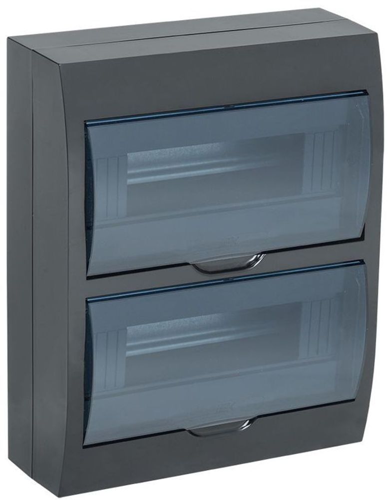 Корпус навесной ЩРН-П-24 Krepta 3 IP41 пластик. черн. IEK MKP12-N-24-41-K02 Корпус навесной ЩРН-П-24 Krepta 3 IP41 пластик. черн. IEK MKP12-N-24-41-K02