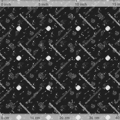 Луна и звезды на черном by Lena_kovart 536 DPI