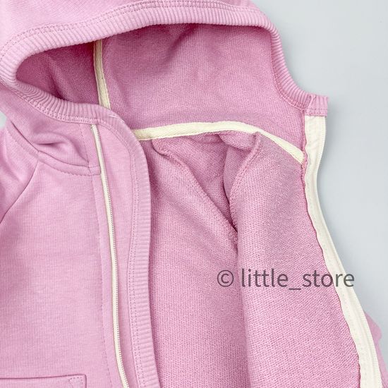 Комбинезон из футера "Simple" Ягодный зефир, с манжетами