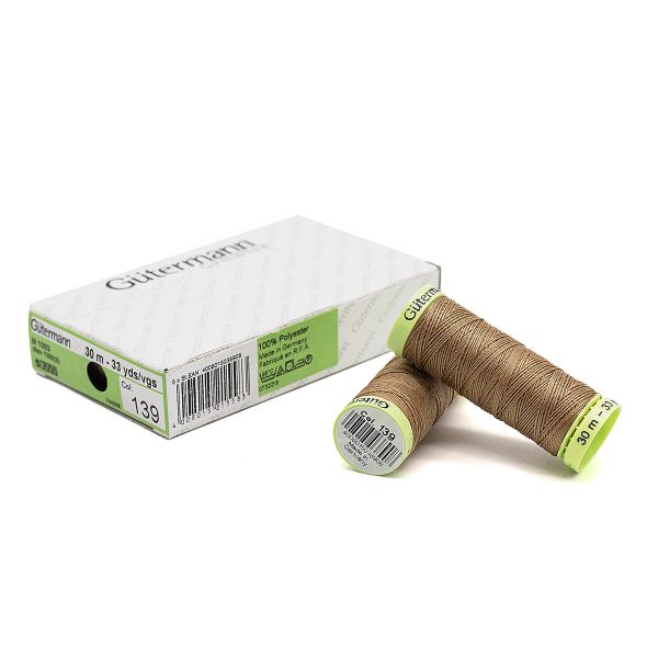 Нитки отделочные Gutermann Top Stitch 30 (30 метров), 5 кат. | 139 бежево-коричневый