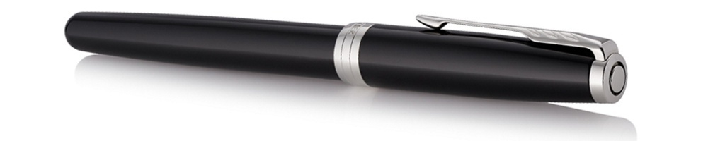 Ручка роллер Parker Sonnet  Lacquer Deep Black CT, стержень: F, цвет чернил: black, в подарочной упаковке