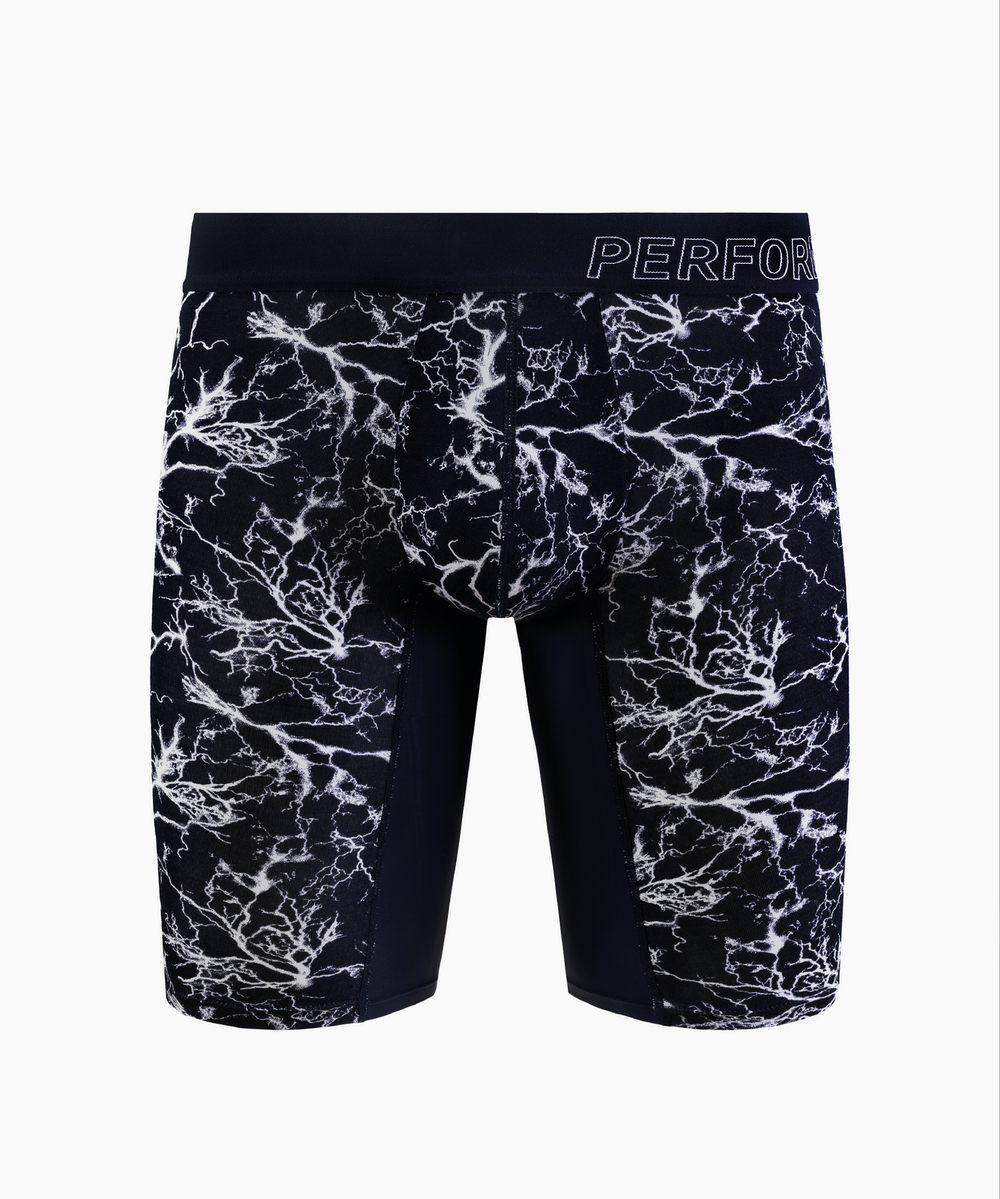 Мужские трусы шорты удлиненные Atlantic, 1 шт. в уп., бамбук, темно-синие, MH-1208