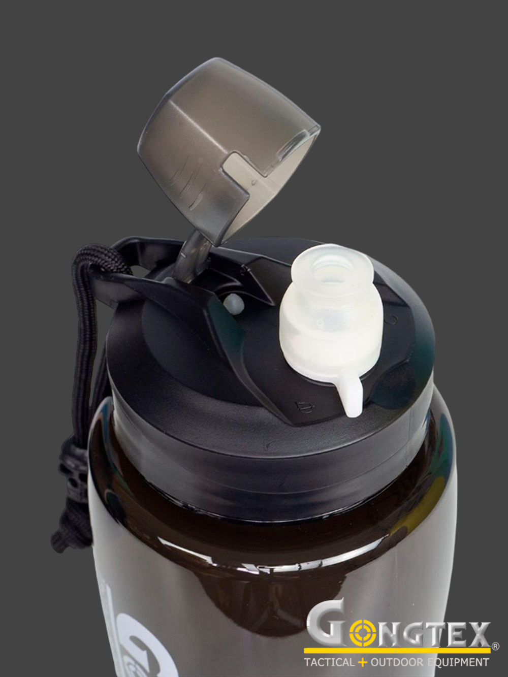 Тактическая бутылка с чехлом Gongtex Bottle Holder (WB0008). Чёрный