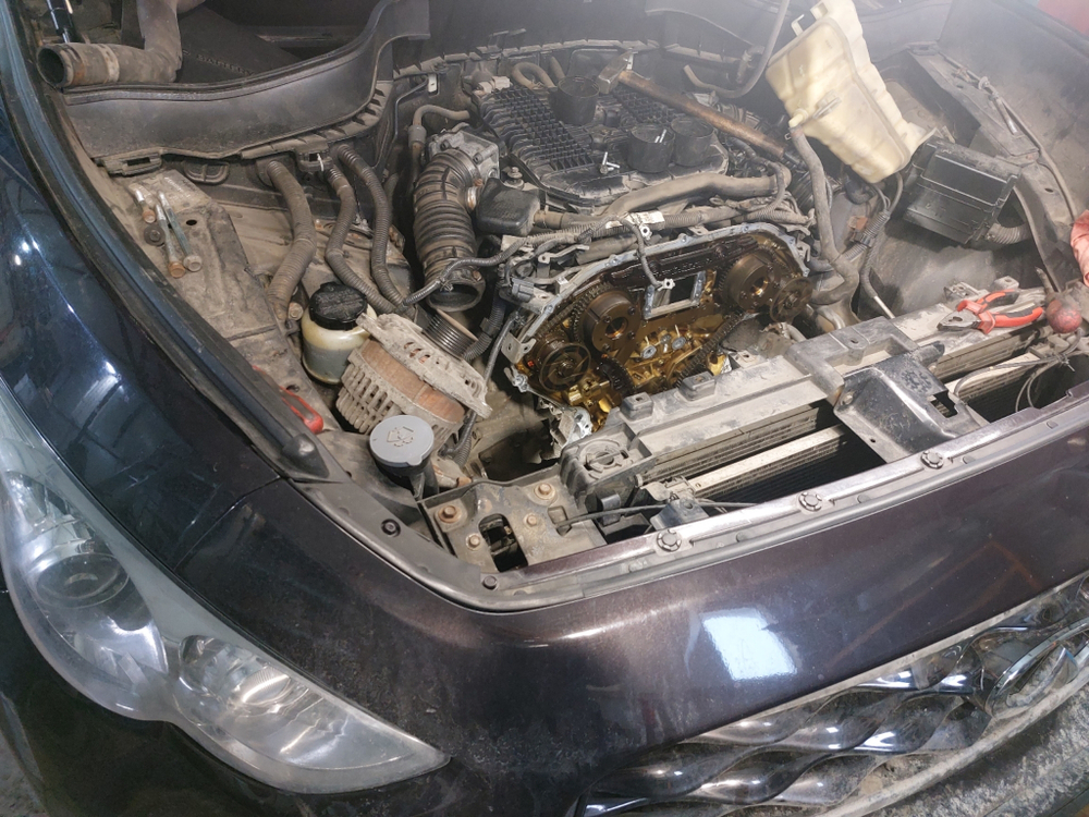 Замена прокладок  маслянных каналов Infiniti FX35 VQ35