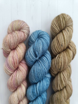 Набор №12 - 3 шт. по 50 гр (синий, коричневый, розово-бежевый)