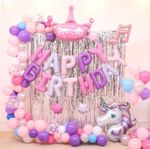 Шар (46"/117 см) Фигура, Голова Единорога, Фиолетовый