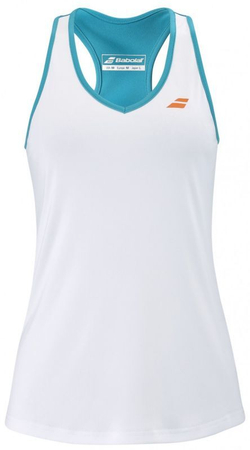 Женский топ теннисный Babolat Play Tank Top Women - white/caneel bay