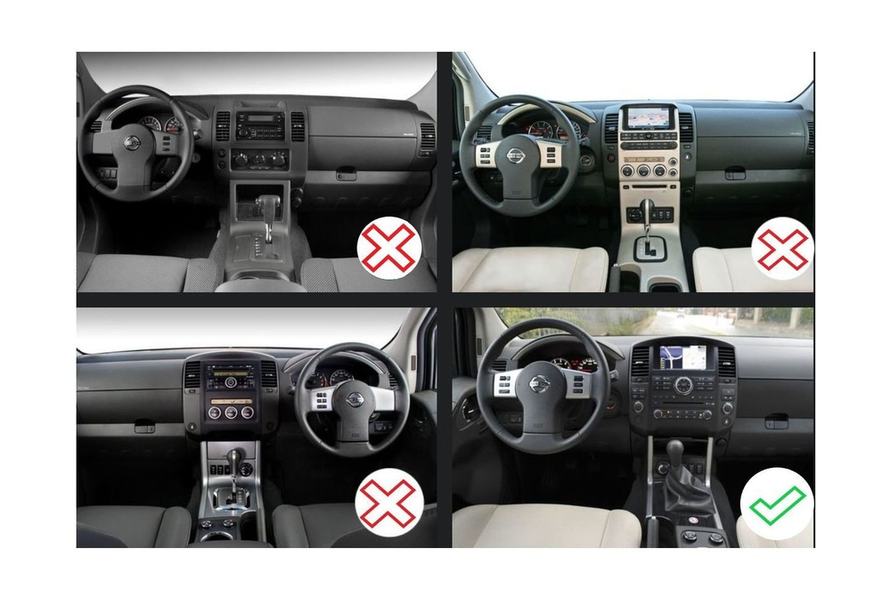 Комплект рамки с разъёмами 9" Nissan Pathfinder R51 2010-2014 с нави (взамен нижнего блока) накладка - Car-Smart 9671F3